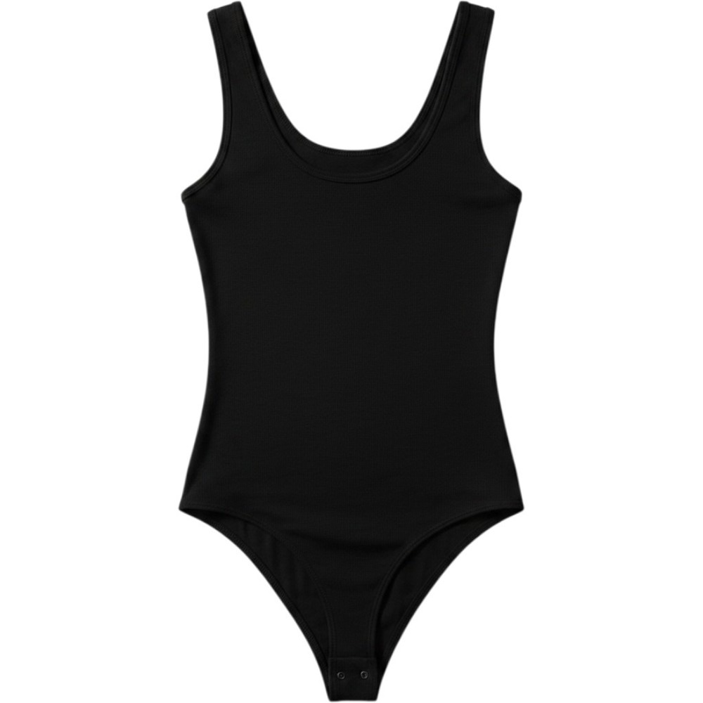 BYLT Basics Bodysuit Black Sleeveless Top Scoop Neck Comfort Stretch
